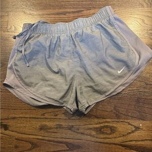 Nike Women's Dri-fit lined Light Gray  Athletic Shorts